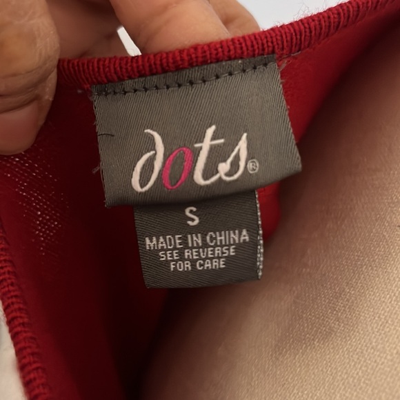 Dots Red Knit Sweater S - Picture 5 of 5